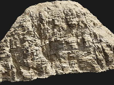 Natural Stone And Wood Texture With Layered Weathered Surface And Organic Patterns Design 3d model