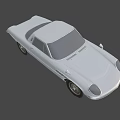 Classic White Sports Coupe With Streamlined Body And Retro Design Elements
