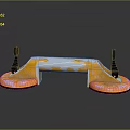Orange And White Spotted Daily Living Product With Black Clips And Silicone Material