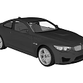 Black BMW Two Door Coupe With Sporty Sleek Design And Alloy Wheels