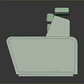 Light Green Control Console With Multiple Buttons Indicators And Top Interface Module