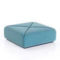 Blue Lazy Sofa With Geometric Pattern And Modular Design For Modern Living Room 3d model