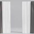 Modern Gray And White Curtains For Home Interior Decoration With Elegant Design