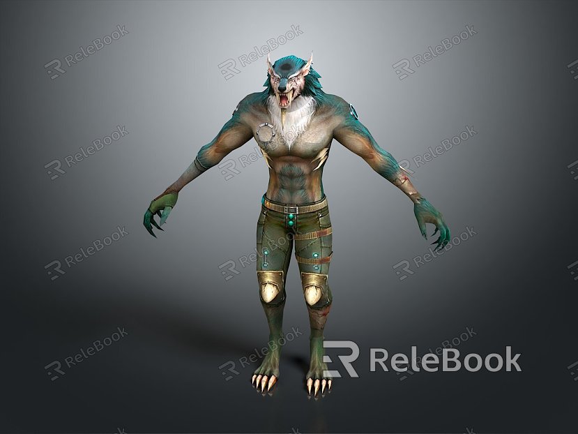 Werewolf Werewolf Warrior Werewolf Soldier Cartoon Werewolf Animation Werewolf Cartoon Characters model