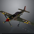 Vintage Military Aerospace Model Airplane With Green Brown Red Paint And Star Stripe Insignia
