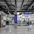 Modern Clothing Store Interior With Displayed Clothes Mannequins Neat Racks And Lighting