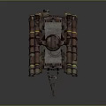 Heavy Duty Military Weapon With Multiple Barrels And Tracked Chassis Structure
