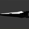 Futuristic Silver White Streamlined Spacecraft With Black Tail And Grille Design