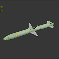 Advanced Fighter Jet Equipped With White Missile Featuring Yellow Stripe Design