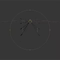 Detailed Mast And Sail Structure 3D Model With Rigging Lines And Crossbeam