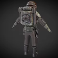 Detailed Full Body Astronaut In Tactical Spacesuit With Helmet Backpack Gear 3D Render