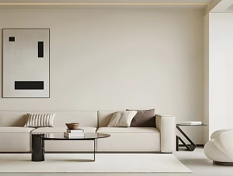 Modern Home Living Room Sofa Coffee Table Combination Floor Lamp 3d model
