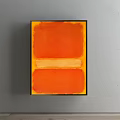 Modern abstract painting simple red study abstract decorative painting 3d model
