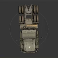 Vintage Military Utility Vehicle With Camouflage Paint And Six Wheel Drive Design