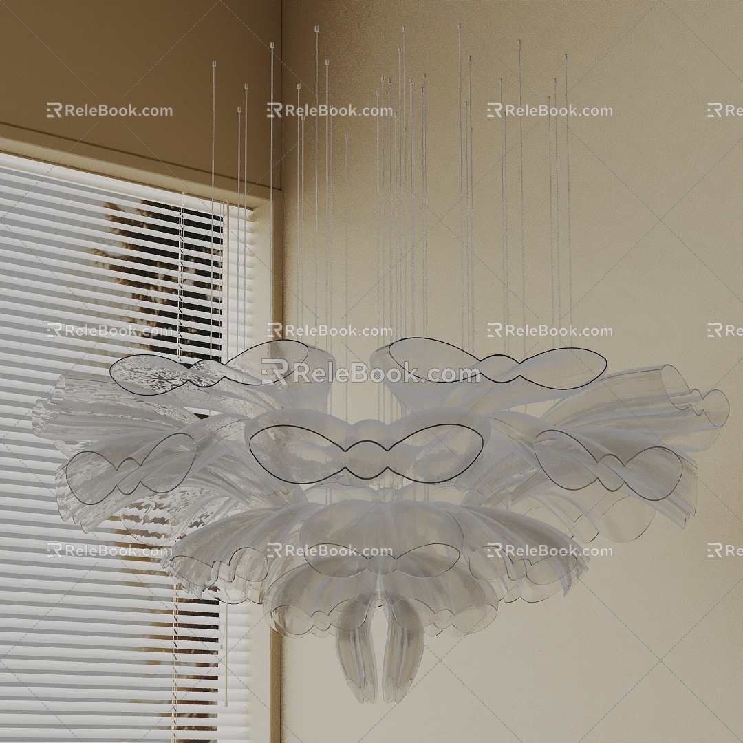 Modern chandelier 3d model