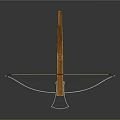 3D Rendered Modern Orange Silver Bow Weapon With Sleek Design And Bowstring