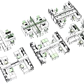 Modern Office Workspace With Multiple Desks Ergonomic Chairs Computers And Organized Layout