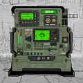Green Military Communication Equipment With ABS-E XCLUB Display Screen And Signal Control Buttons