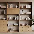 Nordic Bookcase Bookshelf 3d model