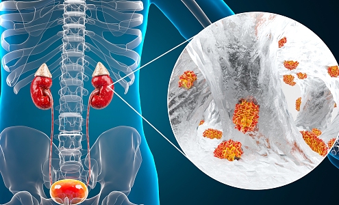 Modern Nephropathy Renal Failure Disease 3d model