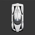 Silver Sports Car With Futuristic Sleek Design Low Profile Body Large Wheels And Orange Accents