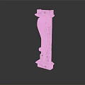 Gray Stone Decorative Column With Intricate Carvings And Textured Surface