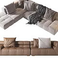 Modern Combination Sofa Multiplayer Sofa 3d model