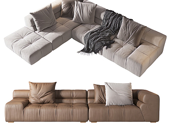 Modern Combination Sofa Multiplayer Sofa 3d model