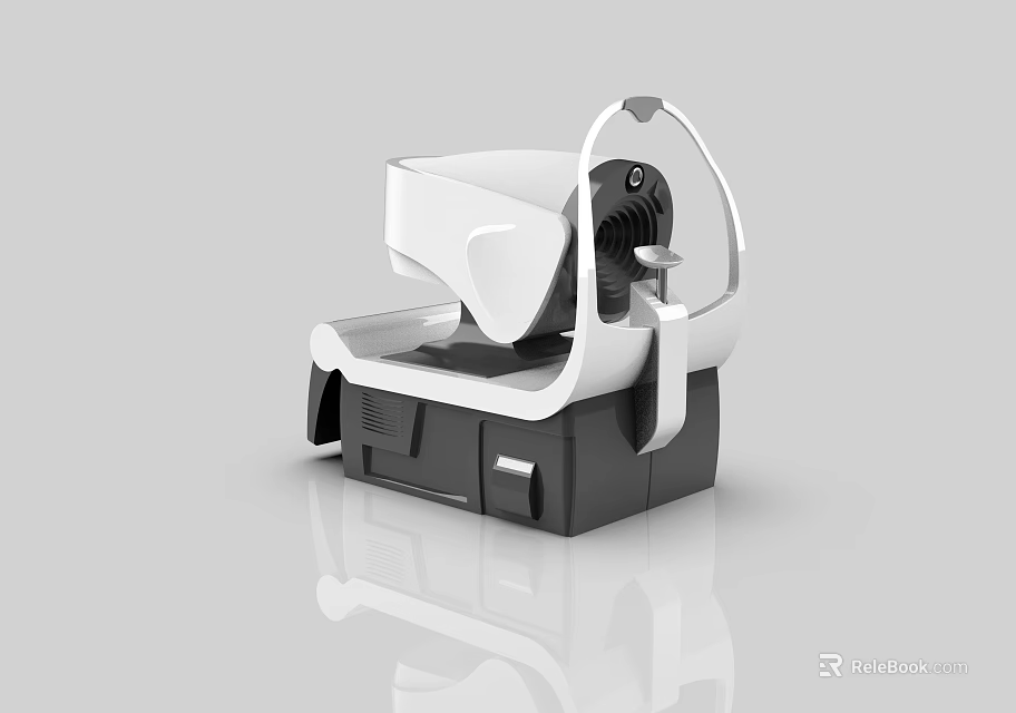Modern Medical Device Featuring White And Black Sleek Design For Head Support 3d model 