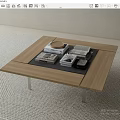 Modern coffee table square 3d model