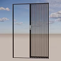 Dynamic screen door anti-theft invisible indoor partition door 3d model