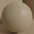 Light Toned Wooden Wall Paneling with Simple Decorative Sphere in Modern Interior