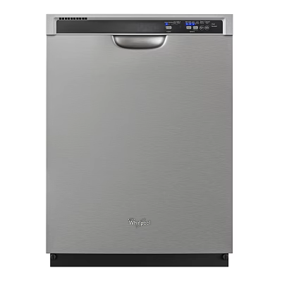 Whirlpool Stainless Steel Kitchen Appliance With Built In Handle And Modern Design 3d model