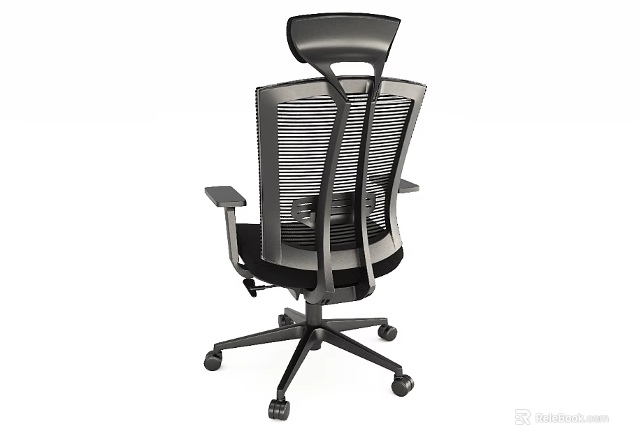 Ergonomic Office Chair With Mesh Back Adjustable Armrests And Swivel Base 3d model