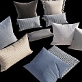 Modern Pillow Cushion Latex Pillow Pillow 3d model