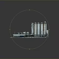 Industrial Storage Tank Facility With Large Metal Tanks Pipes Platforms And Equipment