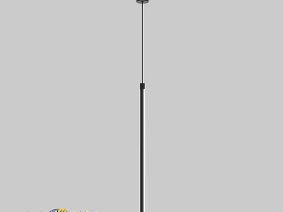 Stylish Modern Pendant Light With Slim Metal Rod For Interior Design 3d model