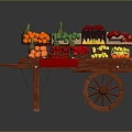 Market Fruit Stall Spice Farmers Market Early Market Farmers Stall Retail Stall Farmers Products Food Truck 3d model