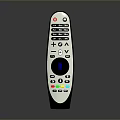 Modern Remote Control With Colorful Buttons Blue Display And Ergonomic Design 3d model