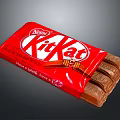 Nestle KitKat Delicious Chocolate Bar in Red Packaging with Break Slogan and Crispy Layers