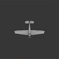 Vintage Passenger Plane Featuring Single Propeller Biplane Wings And Retro Fuselage Design 3d model