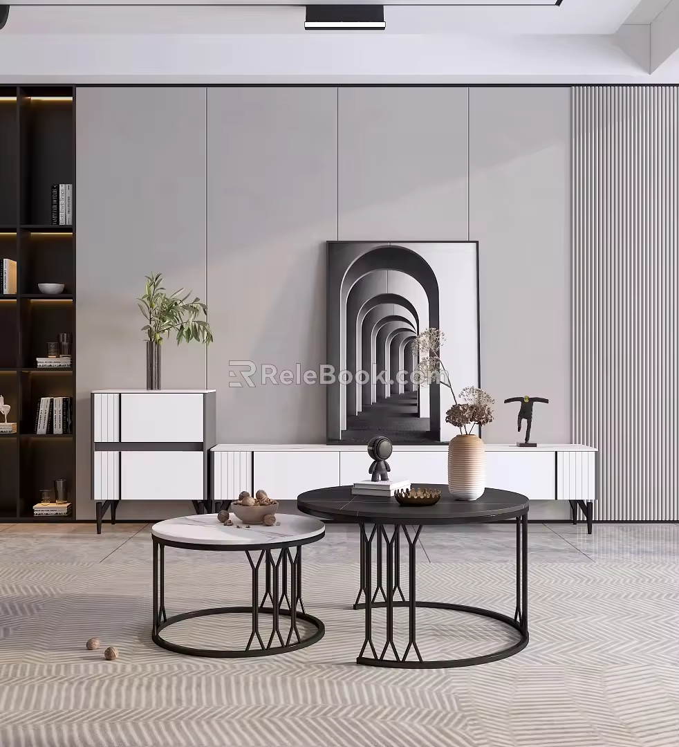 Db dual-yuan coffee table living room 3d model
