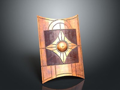 Medieval Shield Ancient Shield Defensive Weapon Ancient Shield Iron Shield Protective Shield Wooden Shield model