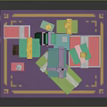Colorful Gift Boxes Stacked On Purple Mat With Colorful Ribbons And Tags