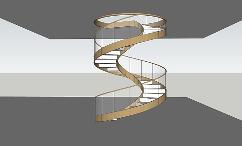 Rotary Stair SU Model 3d model