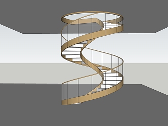 Rotary Stair SU Model 3d model