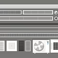 Various Air Conditioner Vents With Different Grille Designs And Styles