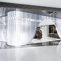 LESSIS Shopping Mall Store With Modern Transparent Curtain Arc Entrance And Fashion