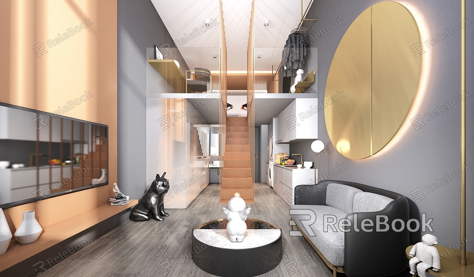 Light Luxury Apartment Internet Celebrity Model Room model