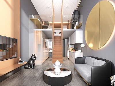 Light Luxury Apartment Internet Celebrity Model Room model